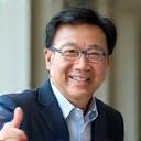 David Lee, head of a family from Singapore, giving a thumbs up